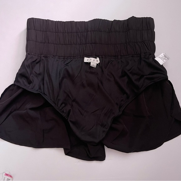 Black Paper Bag Waist Shorts - Picture 7 of 10